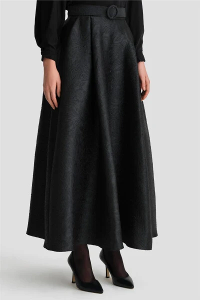 Armine Jacquard Puffy Skirt 24K1700 Black - 3