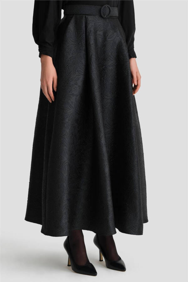 Armine Jacquard Puffy Skirt 24K1700 Black - 3