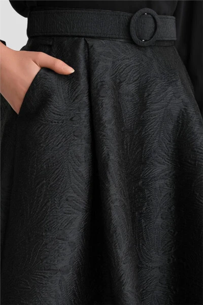 Armine Jacquard Puffy Skirt 24K1700 Black - 4