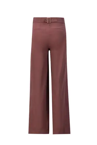 Armine Kemeri Tokalı Pantolon 24K2711 Kızıl Kahve - ARMINE (1)