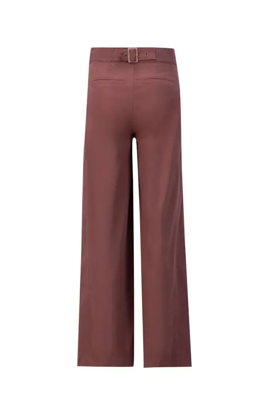 Armine Kemeri Tokalı Pantolon 24K2711 Kızıl Kahve - 2