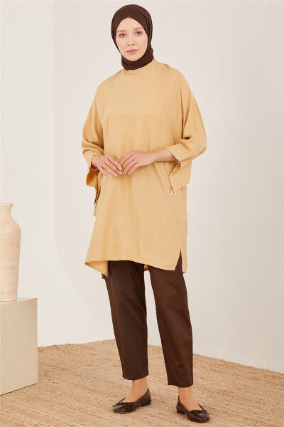 Armine Kimono Kollu Naturel Tunik 23Y4435 Bej - 1