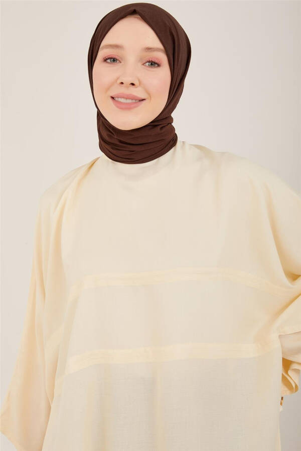 Armine Kimono Sleeve Natural Tunic 23Y4435 Moonstone - 3