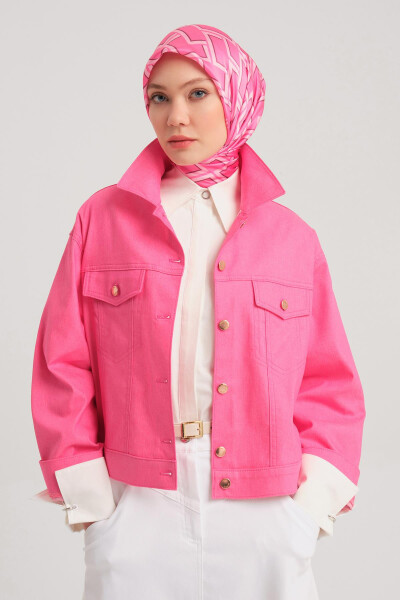 Armine Kısa Denim Ceket 24Y5405 Orkide - 8