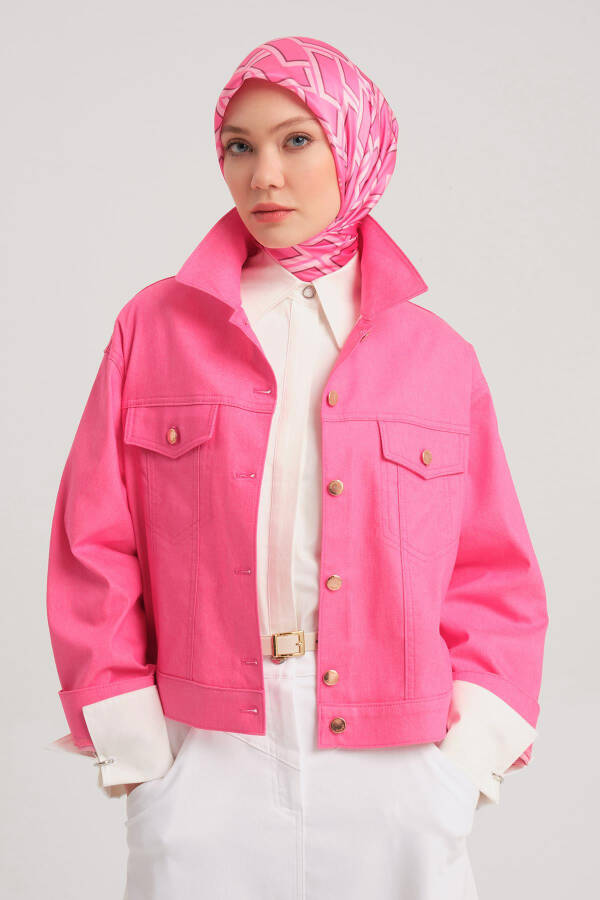 Armine Kısa Denim Ceket 24Y5405 Orkide - 1