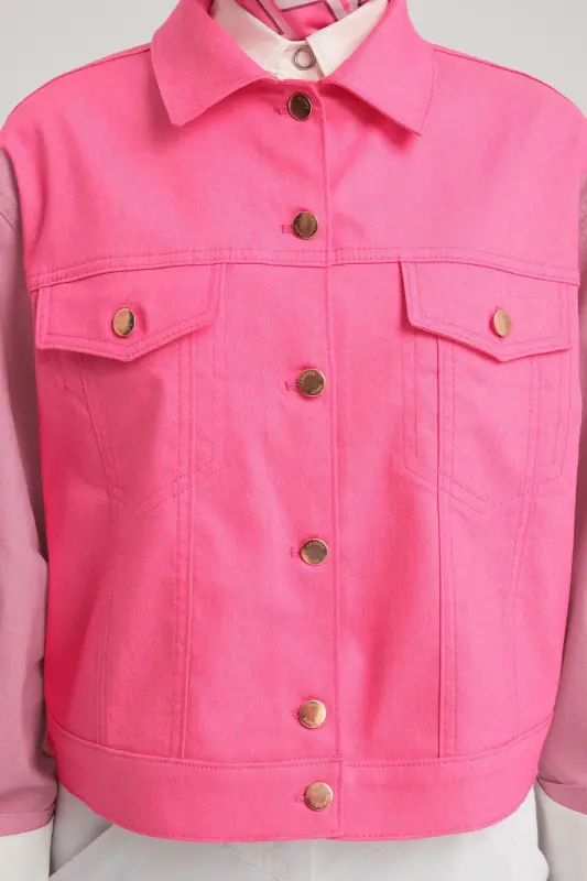 Armine Kısa Denim Ceket 24Y5405 Orkide - 6
