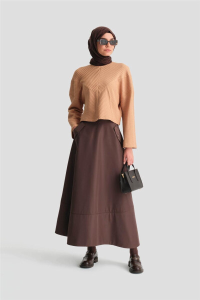 Armine Knit Striped Sweater 24K3616 Camel - 8