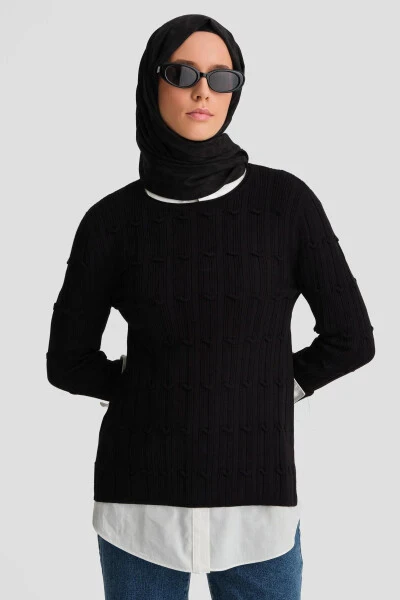 Armine Knit Tunic 24KD2803 Black - 8