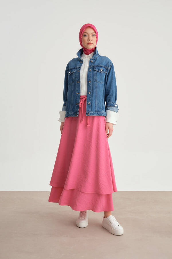 Armine Knitted Belted 2 Layer Skirt 24Y1613 Orchid - 2