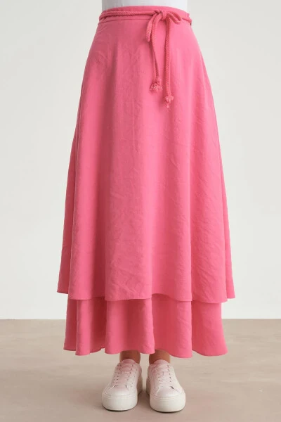 Armine Knitted Belted 2 Layer Skirt 24Y1613 Orchid - 3