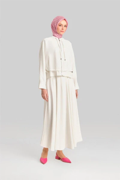 Armine Knitted Suit Ort6400 Ecru - 11