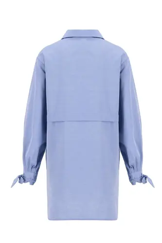 Armine Kol Detaylı Gömlek 23K3441 Lacivert - ARMINE (1)