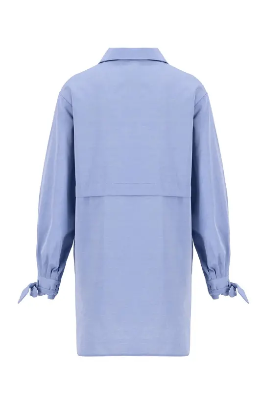 Armine Kol Detaylı Gömlek 23K3441 Lacivert - 2