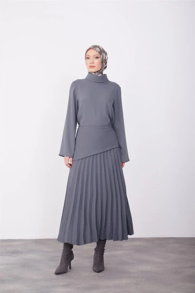 Armine Korsetli Yubka 23K1512 Antrasit - ARMINE