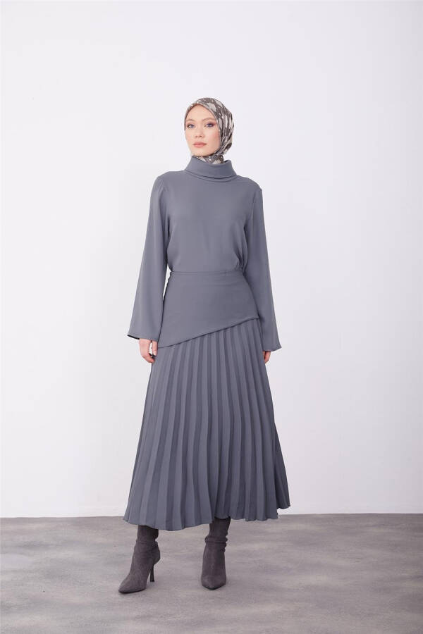 Armine Korsetli Yubka 23K1512 Antrasit - 1