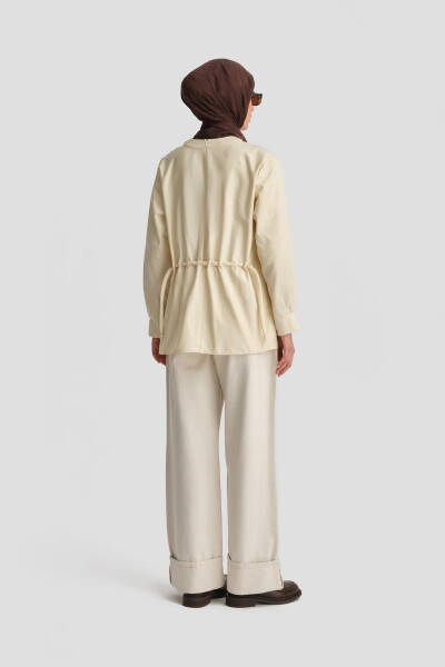 Armine Lace Detail Cotton Blouse 24K3619 Moonstone - 12