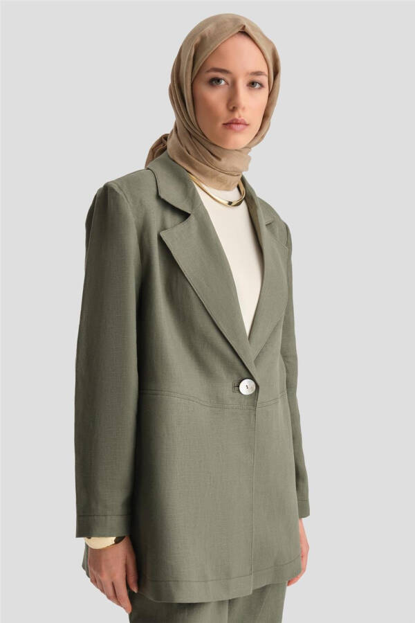 Armine Linen Blazer Suit (24K6821) Khaki - 13