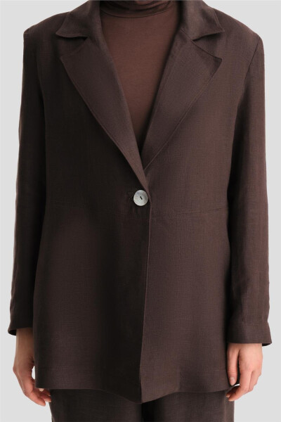 Armine Linen Jacket Suit (24K6821) Bitter Coffee - 14