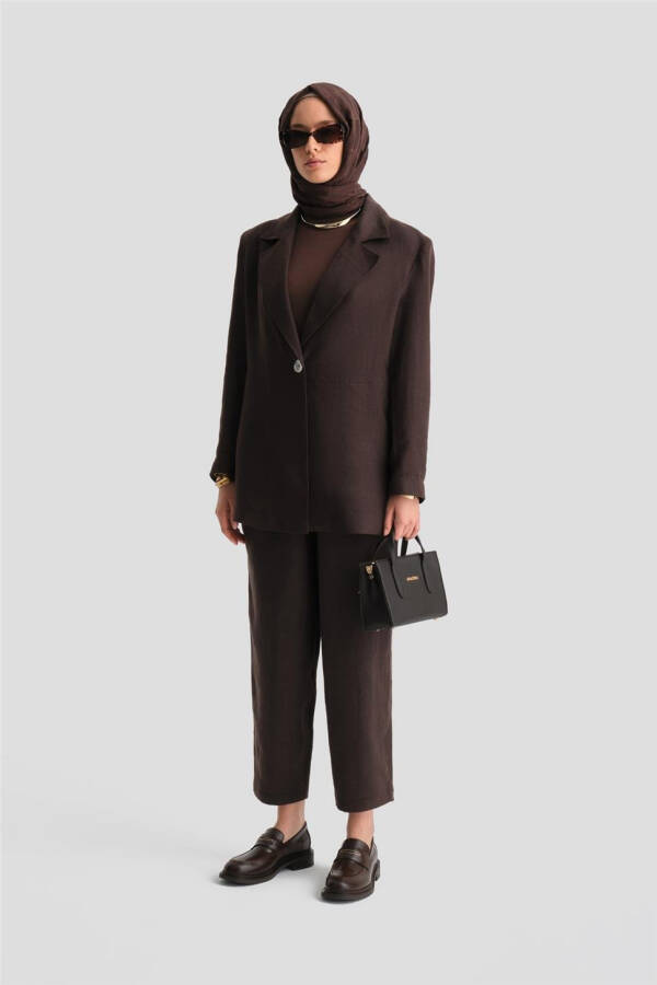 Armine Linen Jacket Suit (24K6821) Bitter Coffee - 2