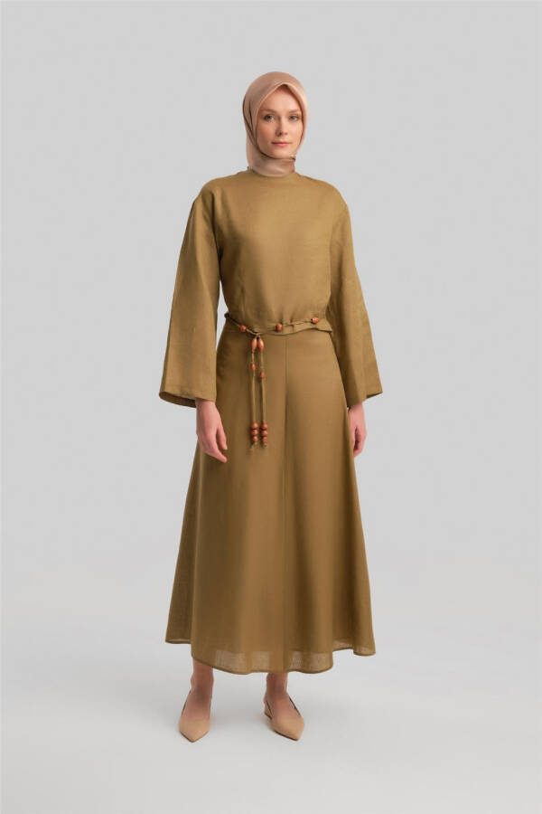 Armine Linen Skirt Suit (24Y6829) - Camel - 11