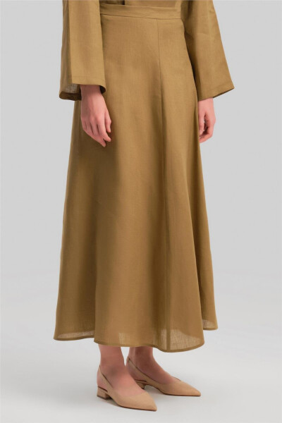 Armine Linen Skirt Suit (24Y6829) - Camel - 17