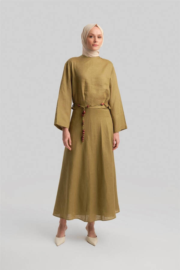 Armine Linen Skirt Suit 24Y6829 Olive - 11