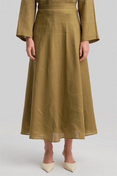 Armine Linen Skirt Suit 24Y6829 Olive - 15