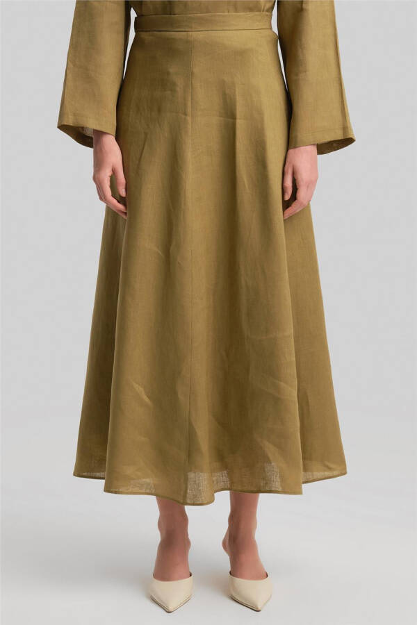 Armine Linen Skirt Suit 24Y6829 Olive - 15