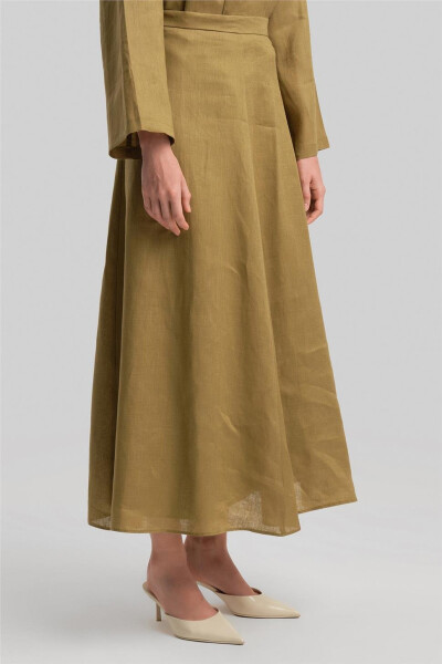 Armine Linen Skirt Suit 24Y6829 Olive - 16