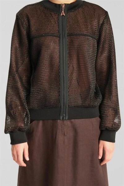 Armine Mesh Gold Effect Jacket 24Y5509 Black - 11