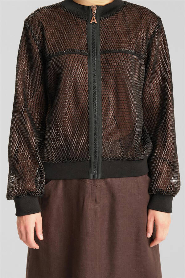 Armine Mesh Gold Effect Jacket 24Y5509 Black - 11