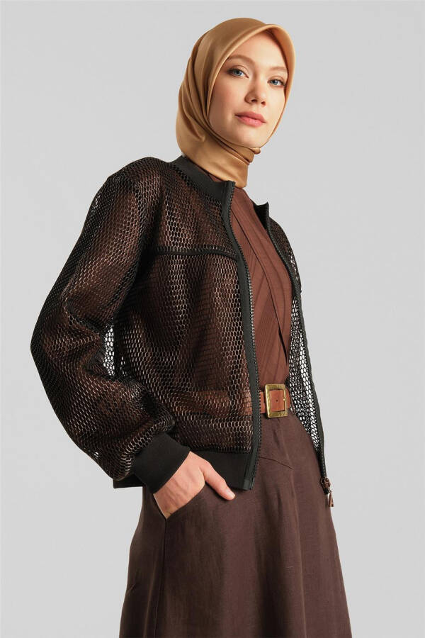 Armine Mesh Gold Effect Jacket 24Y5509 Black - 4