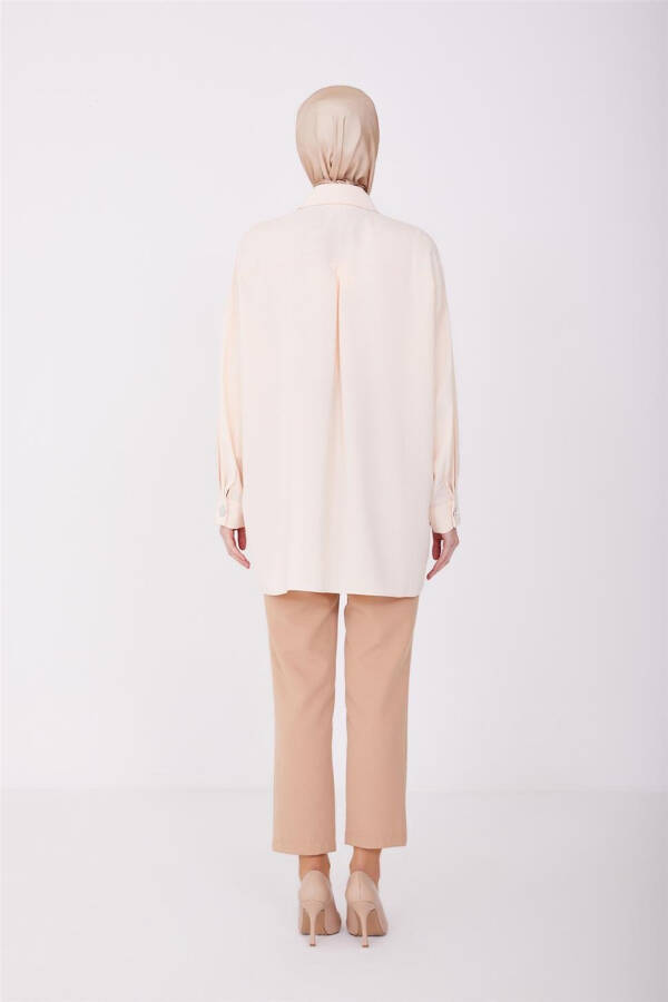 Armine Metal Button Front Shirt 23Y3000 Nude - 8