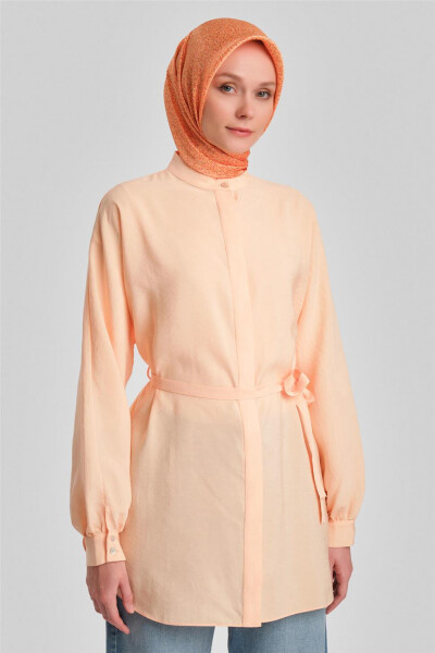Armine Mother-of-Pearl Buttoned Belted Shirt 24Y3545 Peach - ARMINE