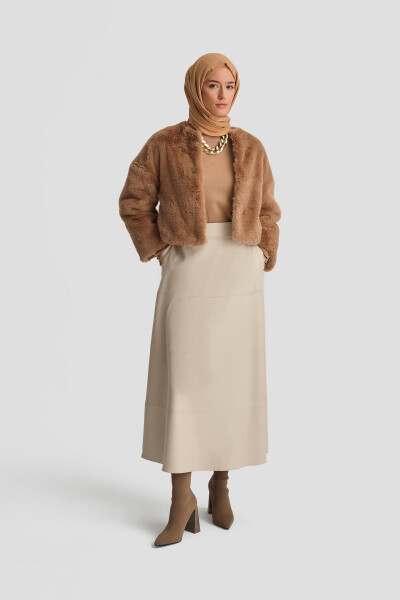 Armine Mo'yna Palto 24K7610 Camel - ARMINE (1)