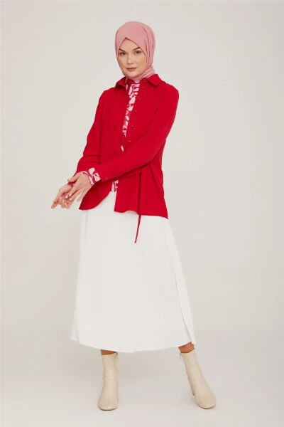 Armine naqshli ichki bady 22K3206 Qizil - 8