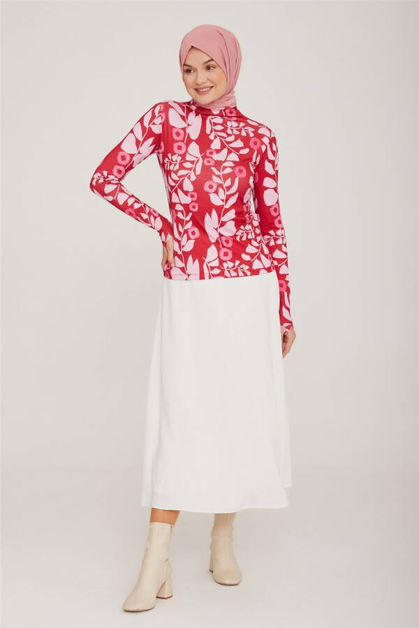 Armine naqshli ichki bady 22K3206 Qizil - 11