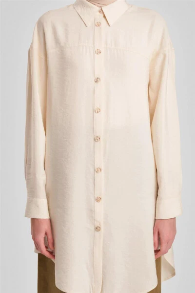 Armine Natural Button Modal Tunic 24Y4024 Moonstone - 9