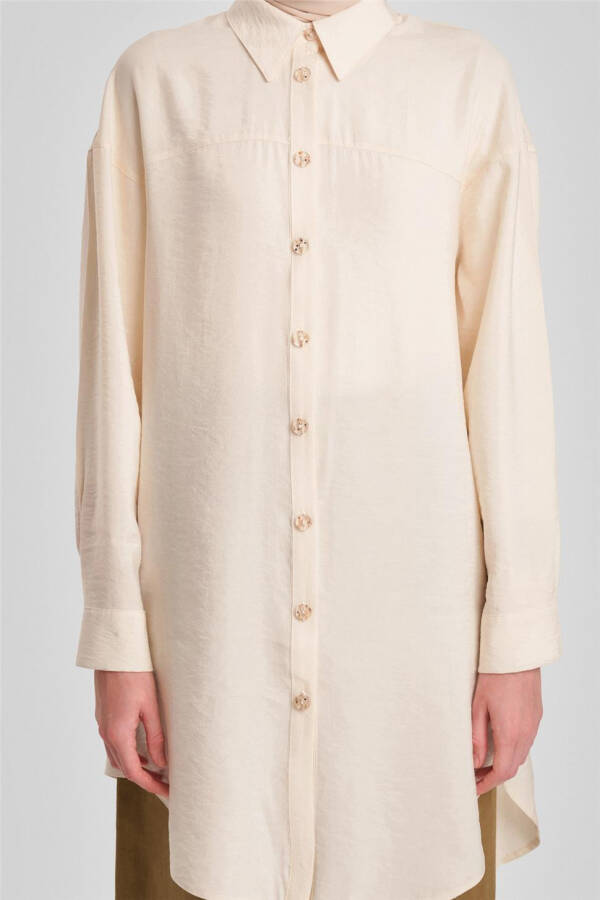 Armine Natural Button Modal Tunic 24Y4024 Moonstone - 9