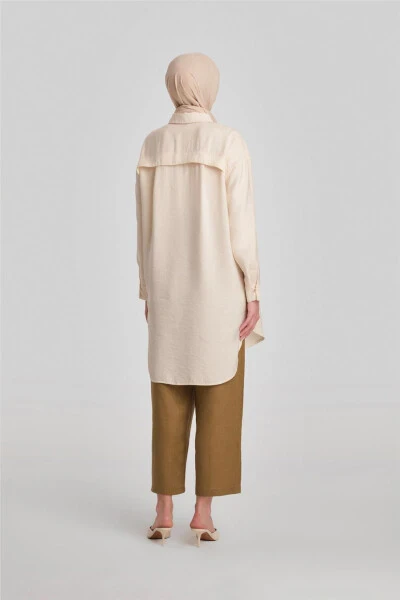 Armine Natural Button Modal Tunic 24Y4024 Moonstone - 10
