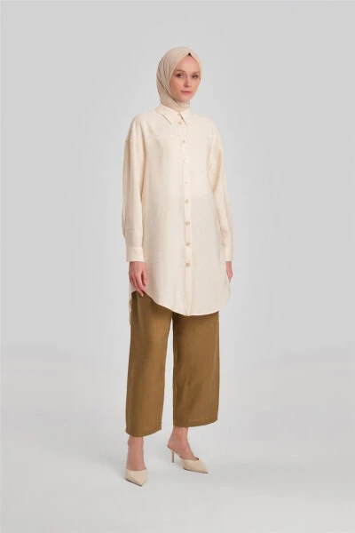 Armine Natural Button Modal Tunic 24Y4024 Moonstone - ARMINE
