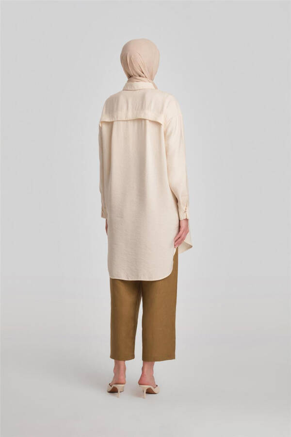Armine Natural Button Modal Tunic 24Y4024 Moonstone - 5