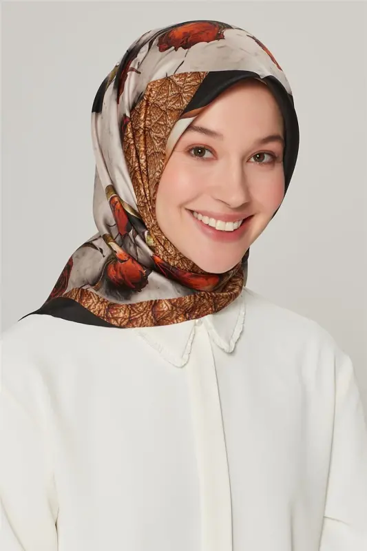 Armine Nostalji Twill İpek Eşarp 18Ya4533 09 - ARMINE