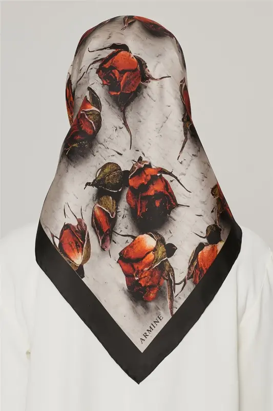 Armine Nostalji Twill İpek Eşarp 18Ya4533 09 - 4