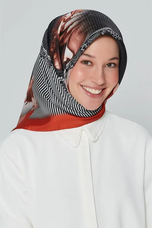 Armine Nostalji Twill İpek Eşarp 18Ya7284 02 - ARMINE