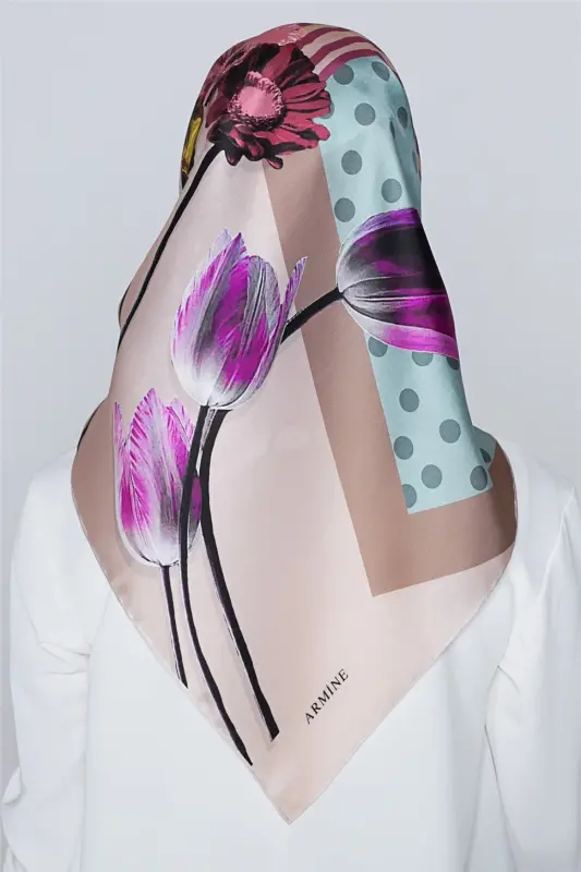 Armine Nostalji Twill İpek Eşarp 18Ya7297 8 32 - 4