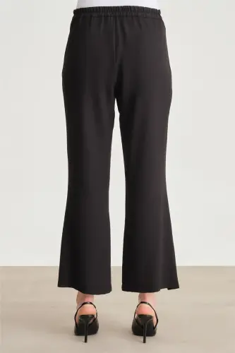Armine Paçası Düğmeli Flare Pantolon 24Y2611 Siyah - 8
