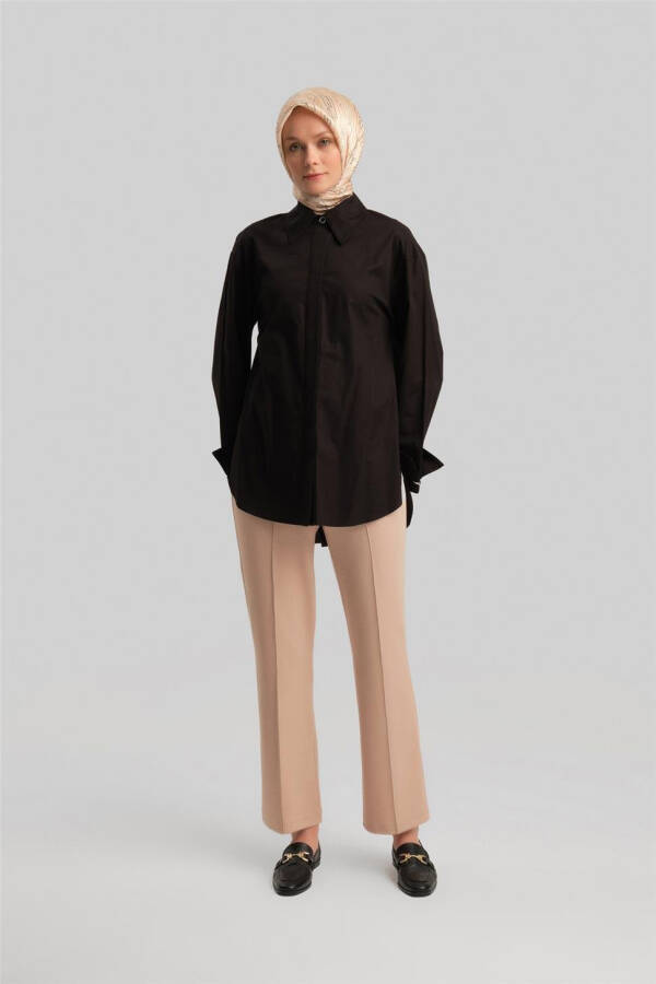 Armine Pants, Mid Rise, Beige - 7