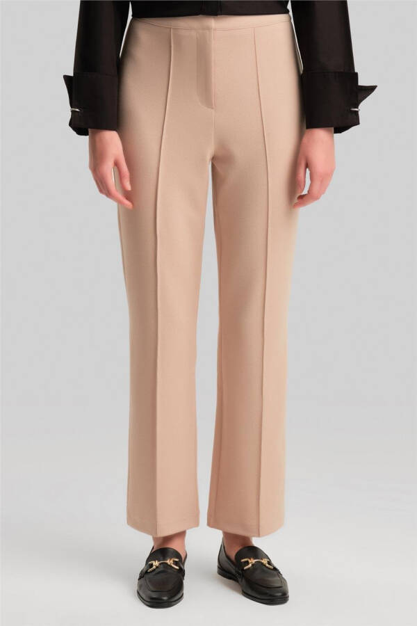 Armine Pants, Mid Rise, Beige - 3