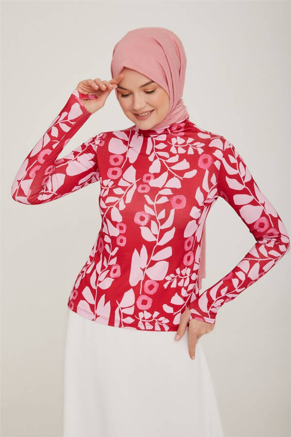 Armine Patterned Inner Body 22K3206 Red - 9